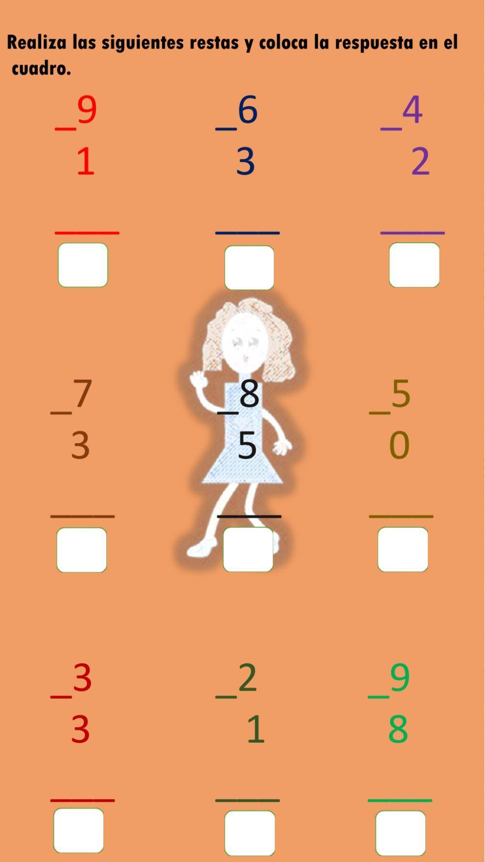 Restas sencillas, sin llevar