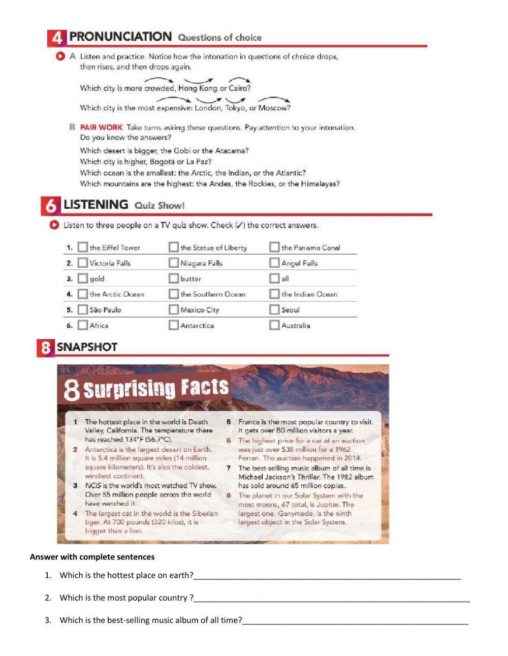 Comparatives and superlatives