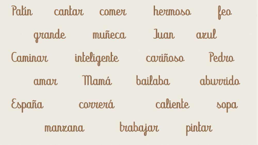 Los sustantivos, adjetivos y verbos