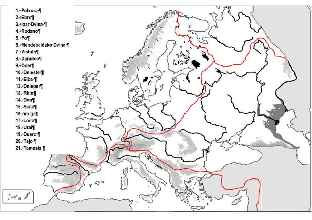 Europako ibaiak nahasian