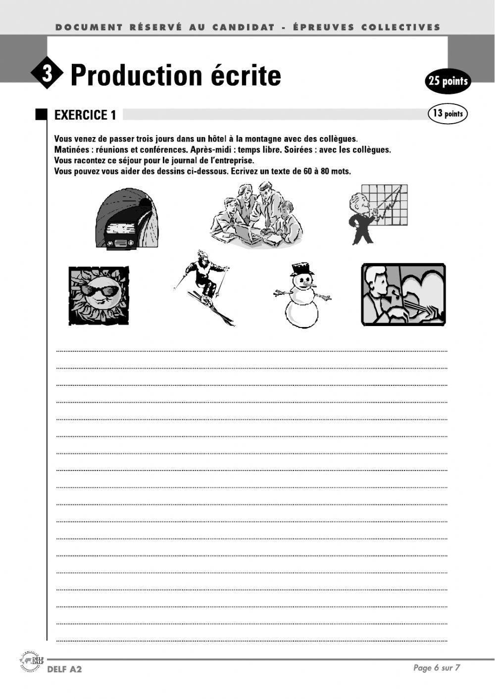 DELF A2 Production crite Sujet Worksheet Live Worksheets 43 OFF DELF A2 Production crite Sujet Worksheet Live Worksheets 43 OFF