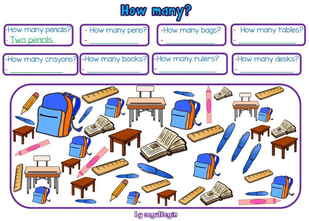 2.4. Numbers - Classroom Objects & How Many?