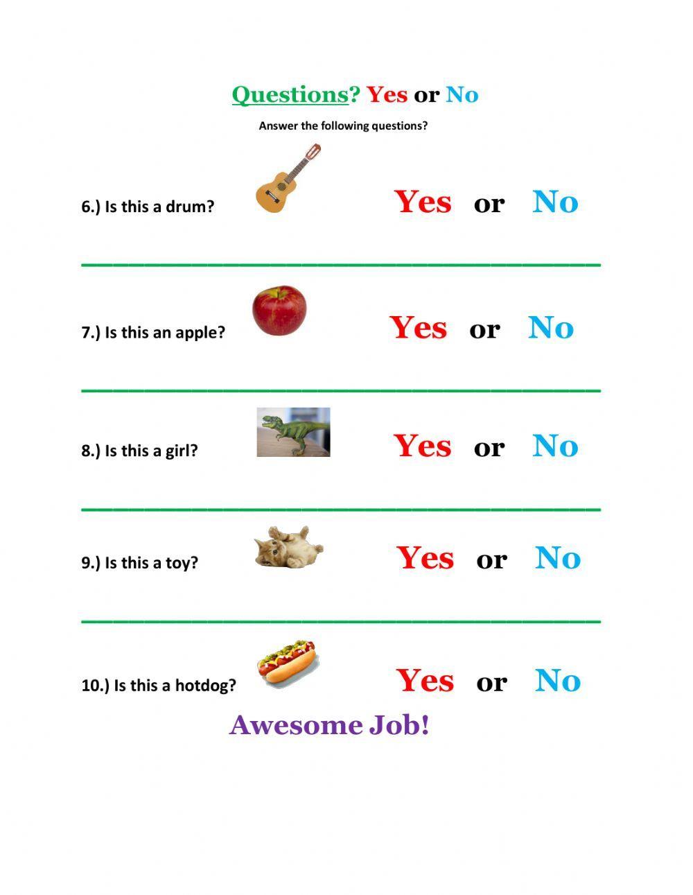 Yes or No Questions-1