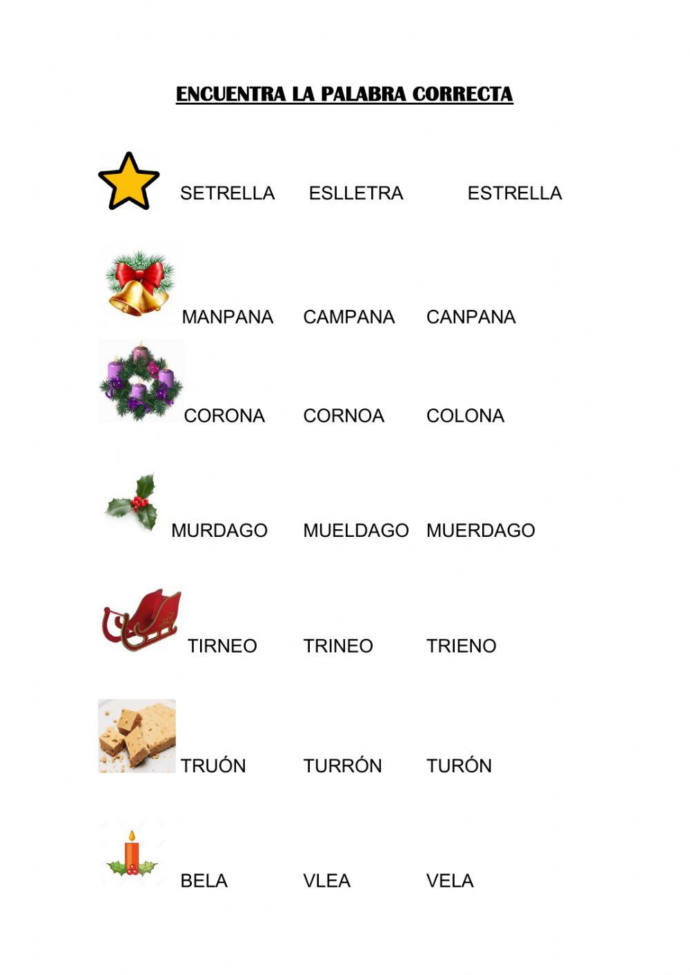 Encuentra la palabra correcta