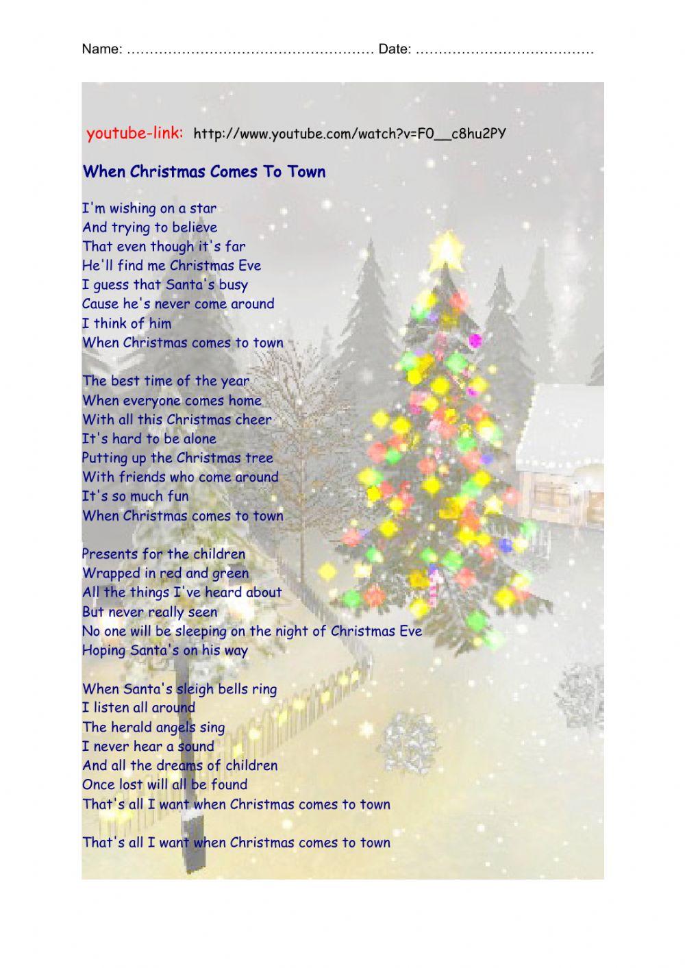 When Christmas comes to town