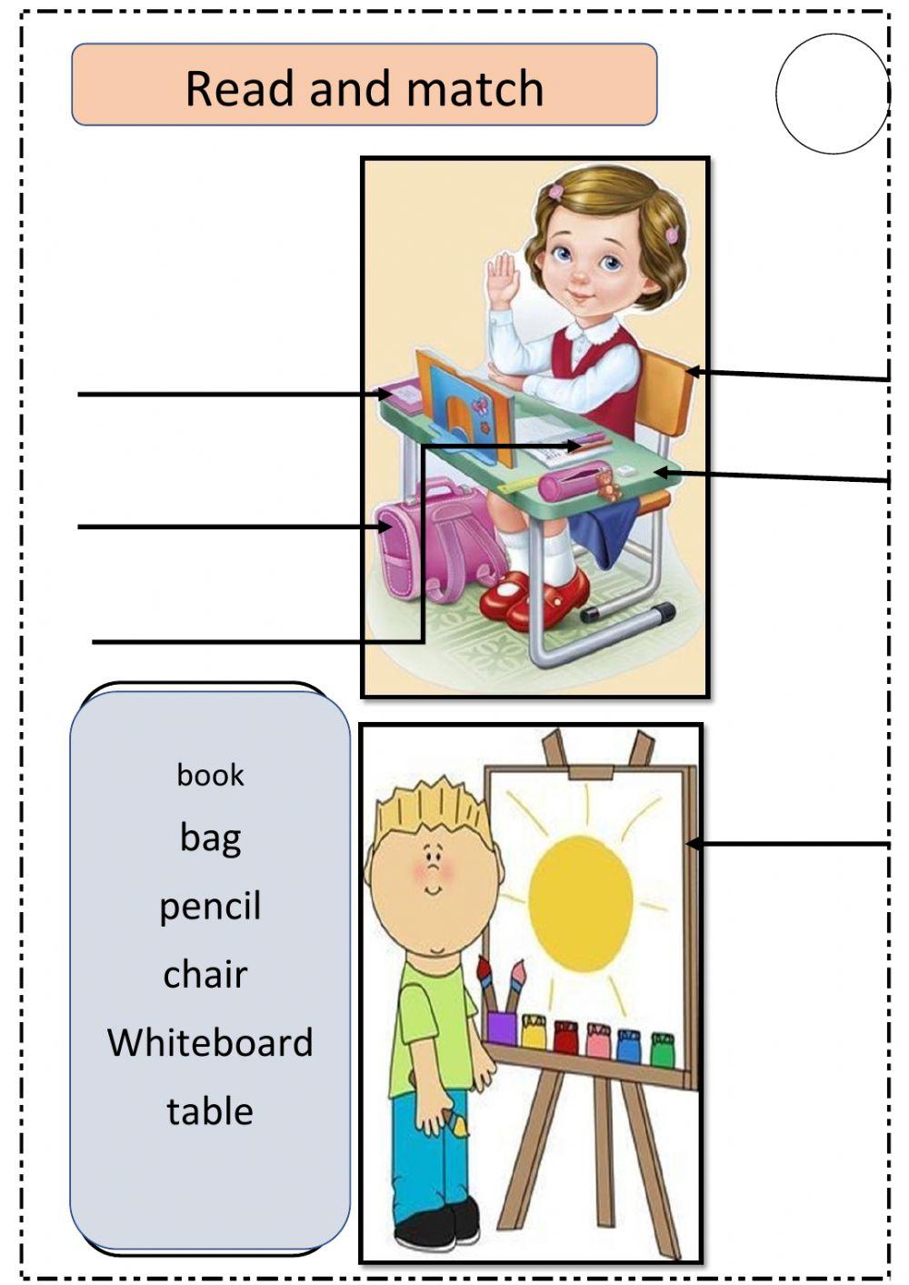 Objects grade one interactive worksheet | Live Worksheets