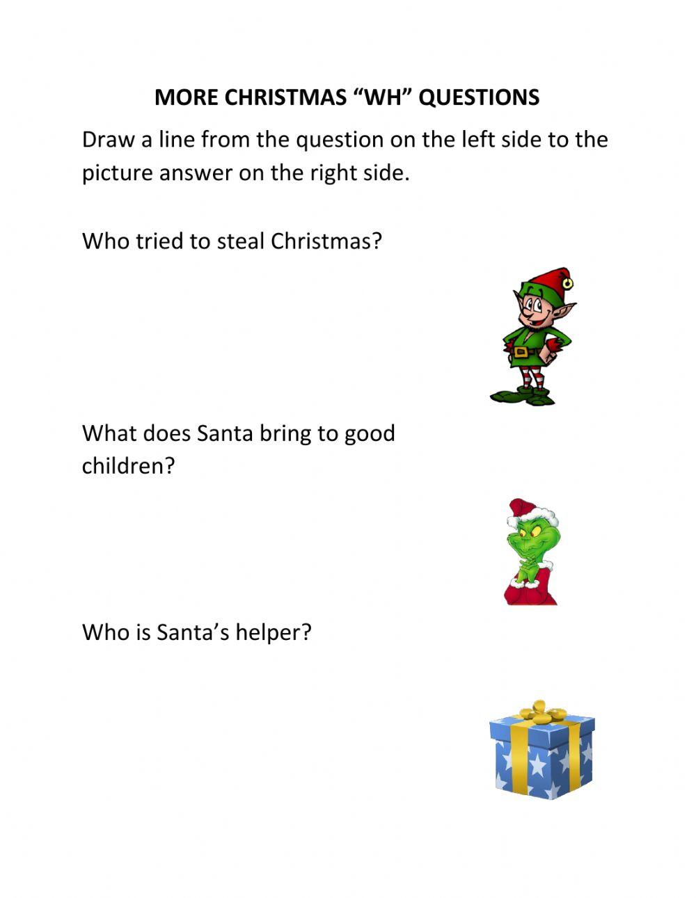 More Christmas WH Questions