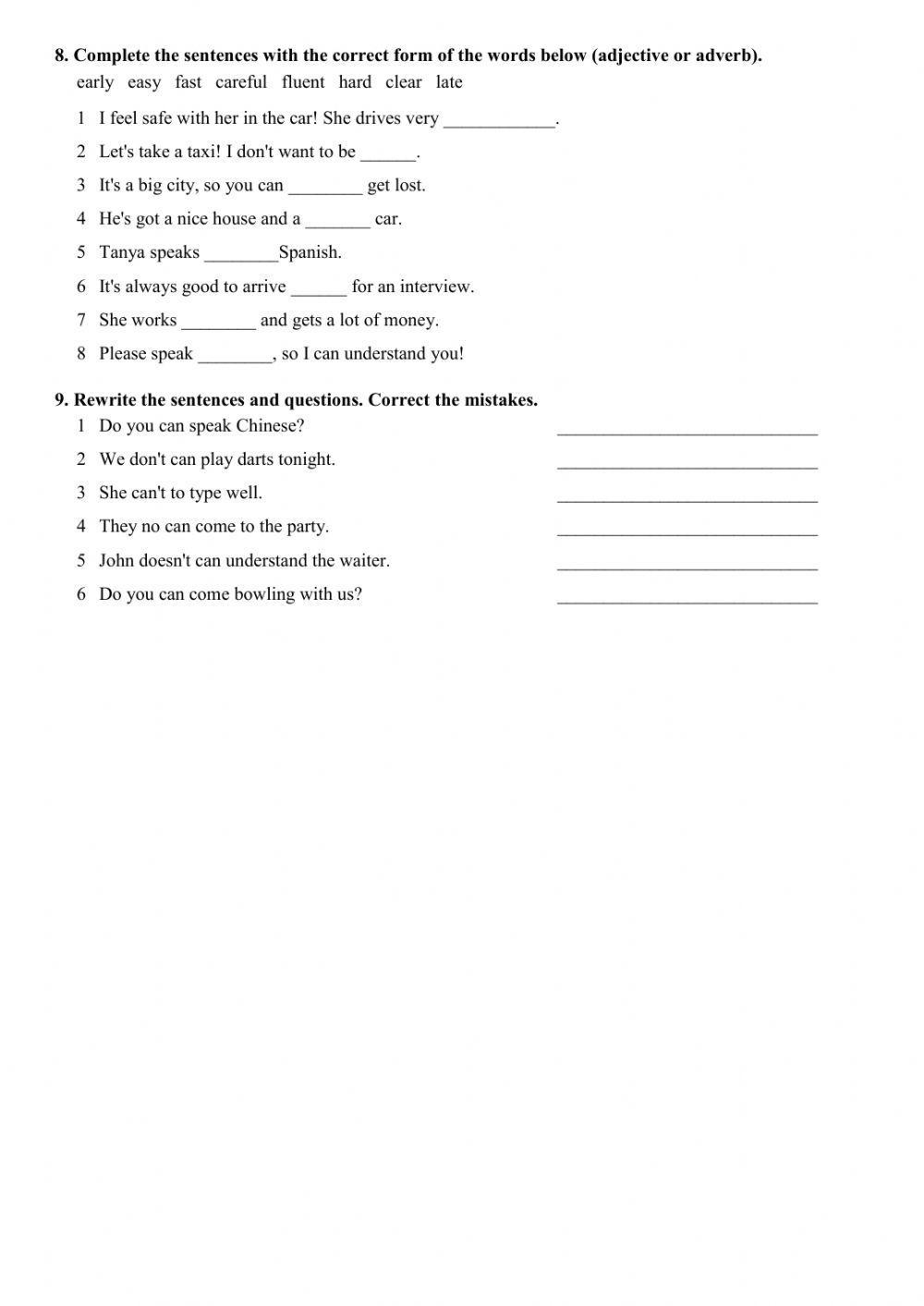 Solutions Elementary Unit 2