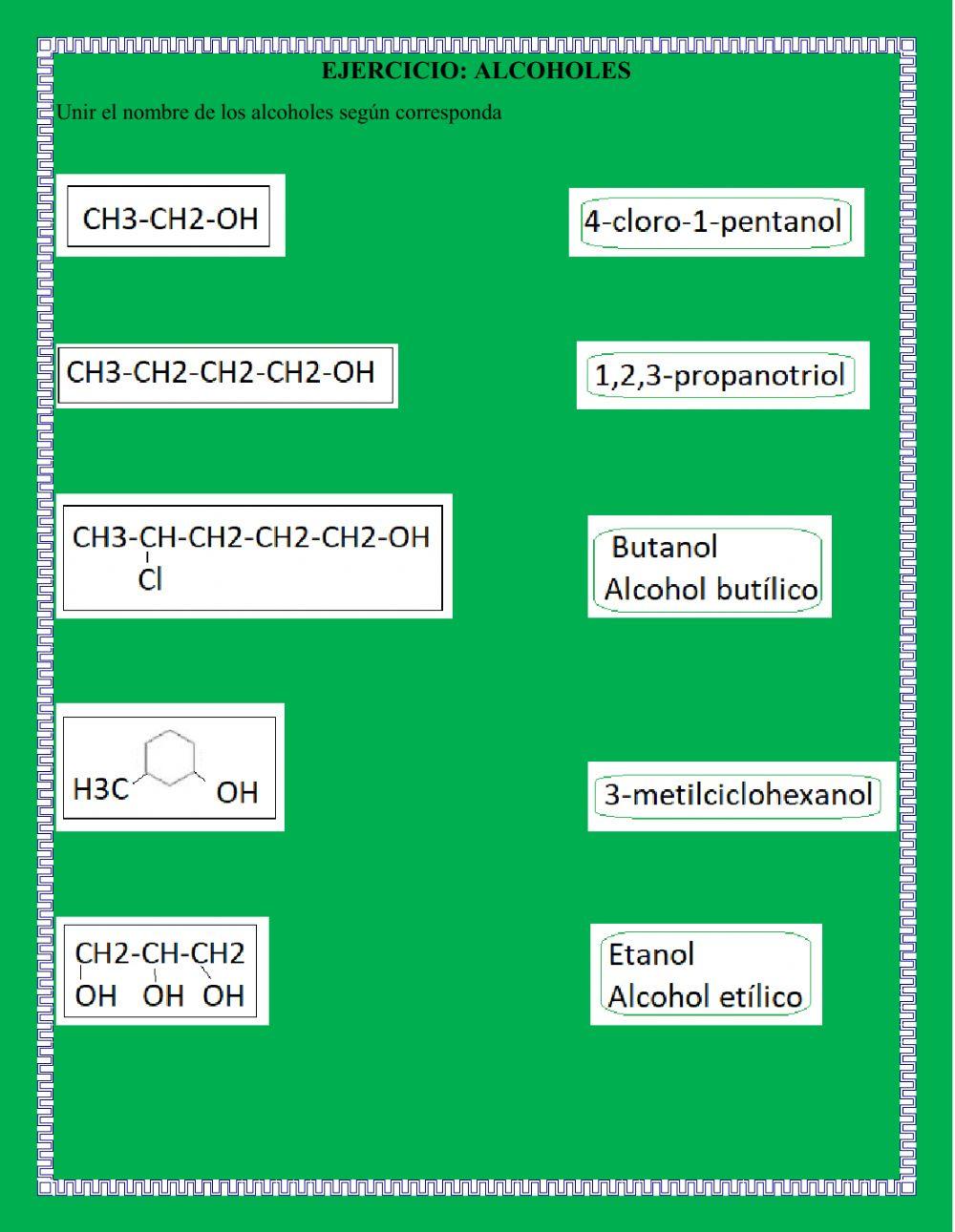 Compuestos oxigenados- ALCOHOLES