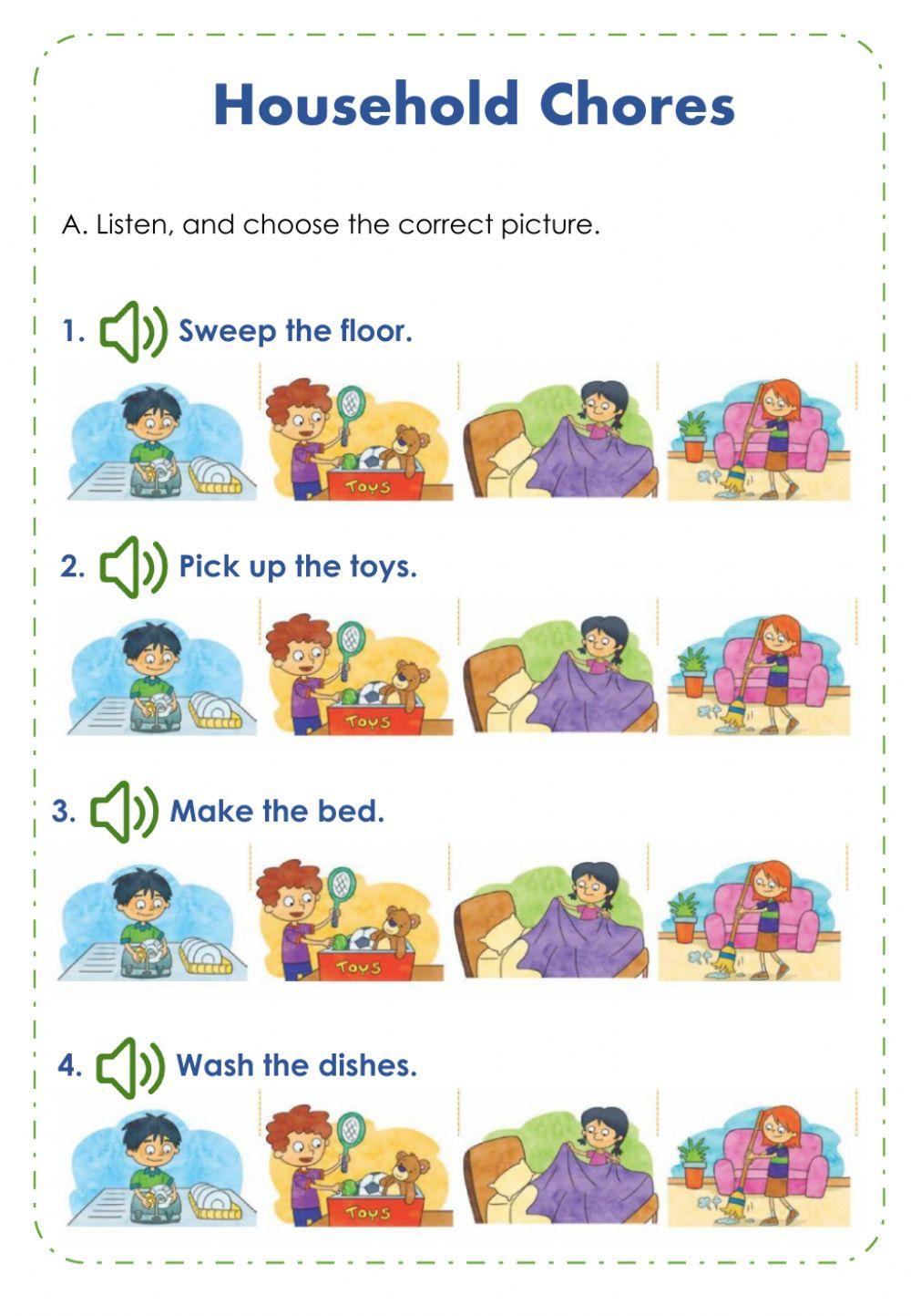 Household Chores Activity For 2nd Course Live Worksheets household-chores-activity-for-2nd-course-live-worksheets