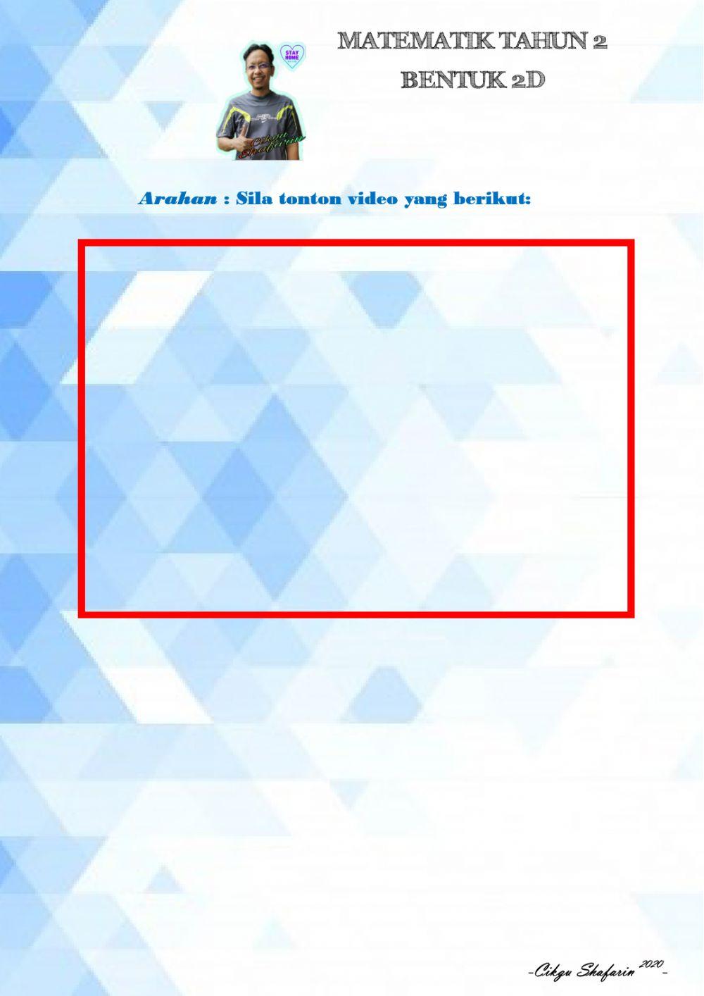 Matematik Tahun 2 Bentangan dan Bentuk 2D