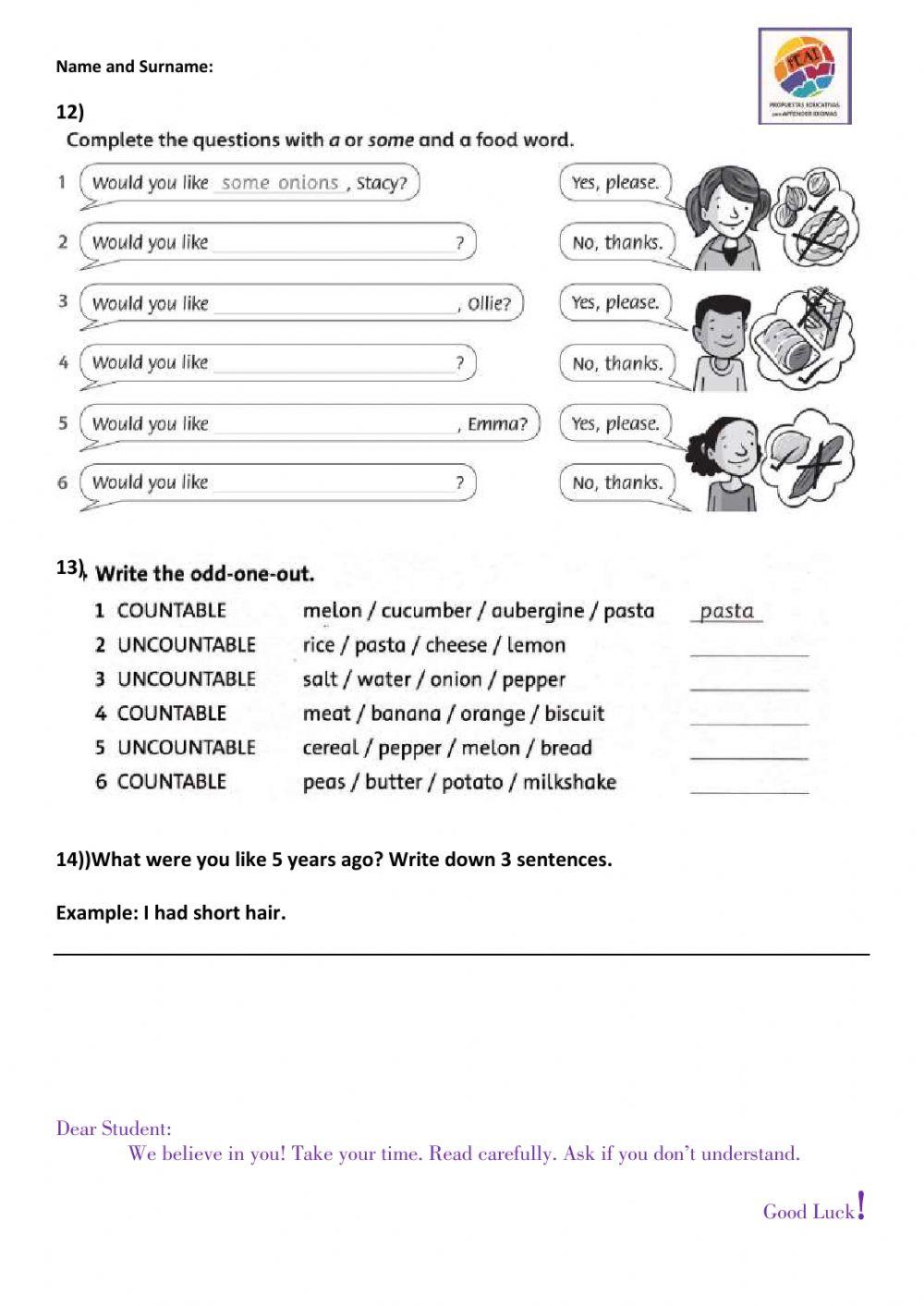 Exam 4th Juniors Set B