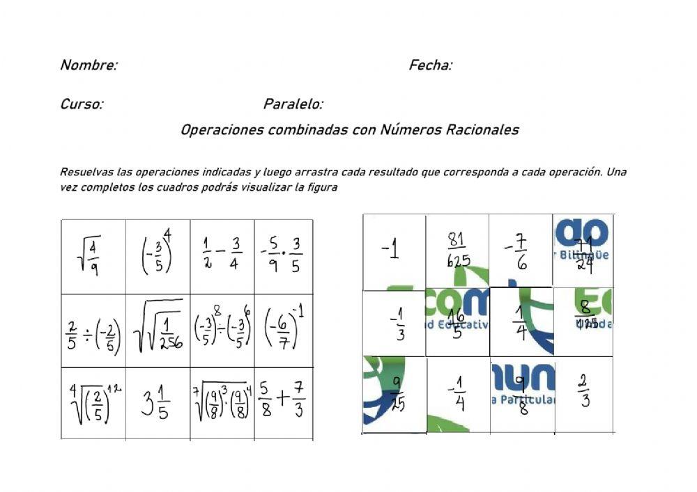 Operaciones con Racionales