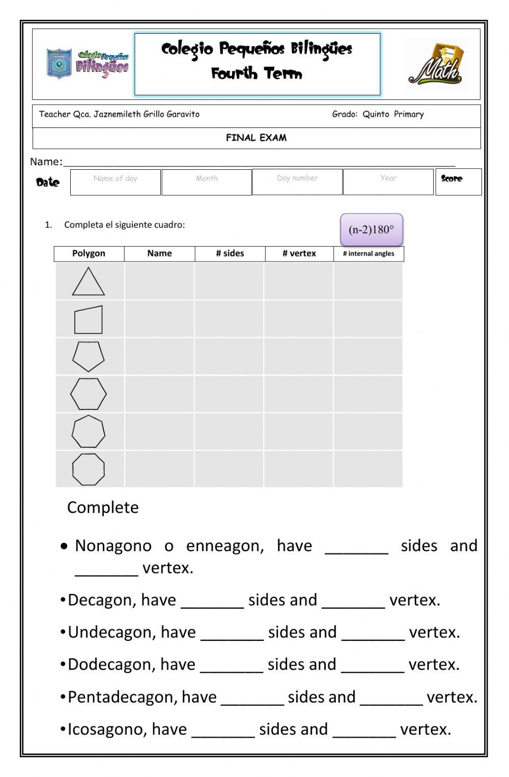 Final Exam Fourh Term 2020