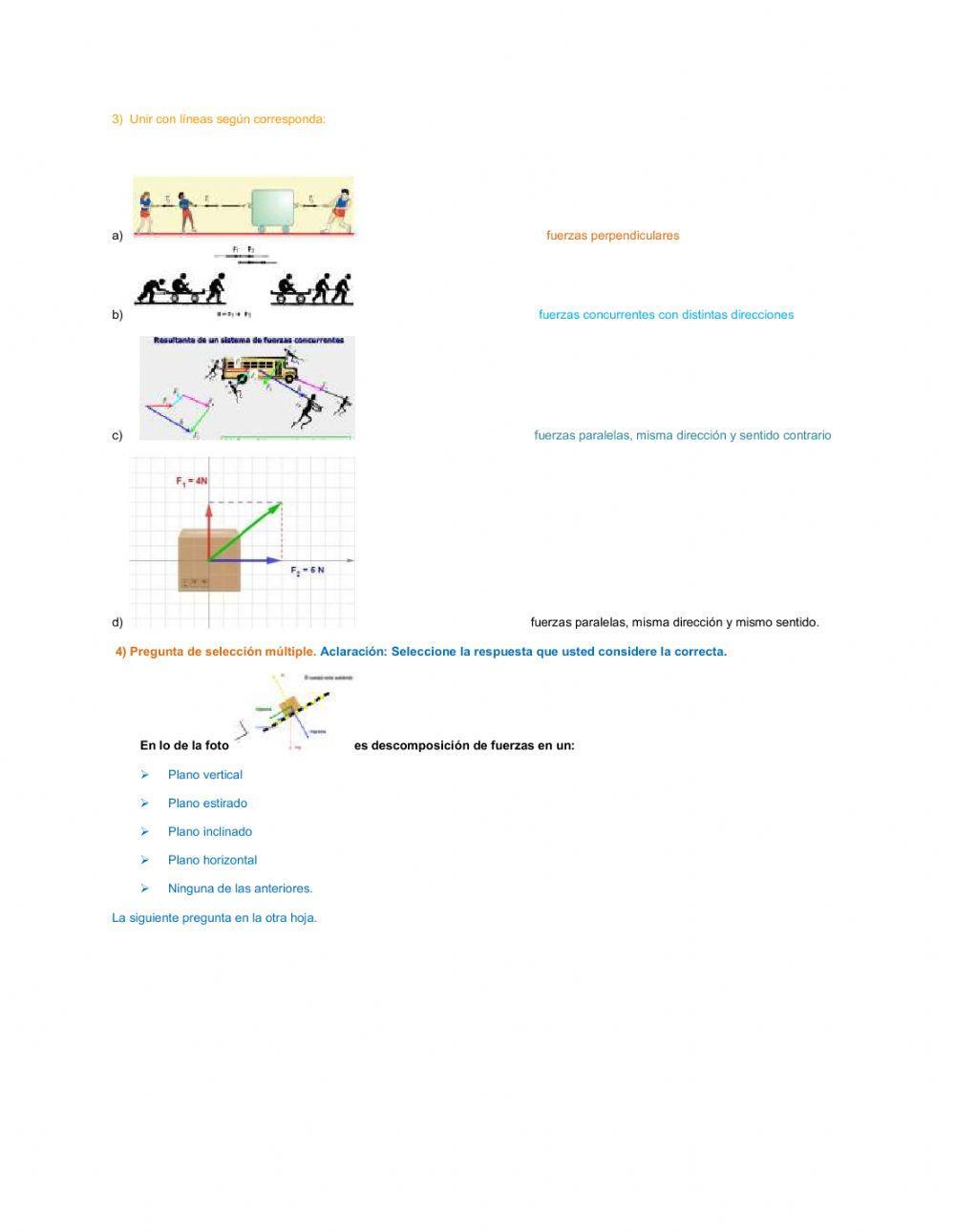 Composicion y descomposicion de fuerzas concurrentes