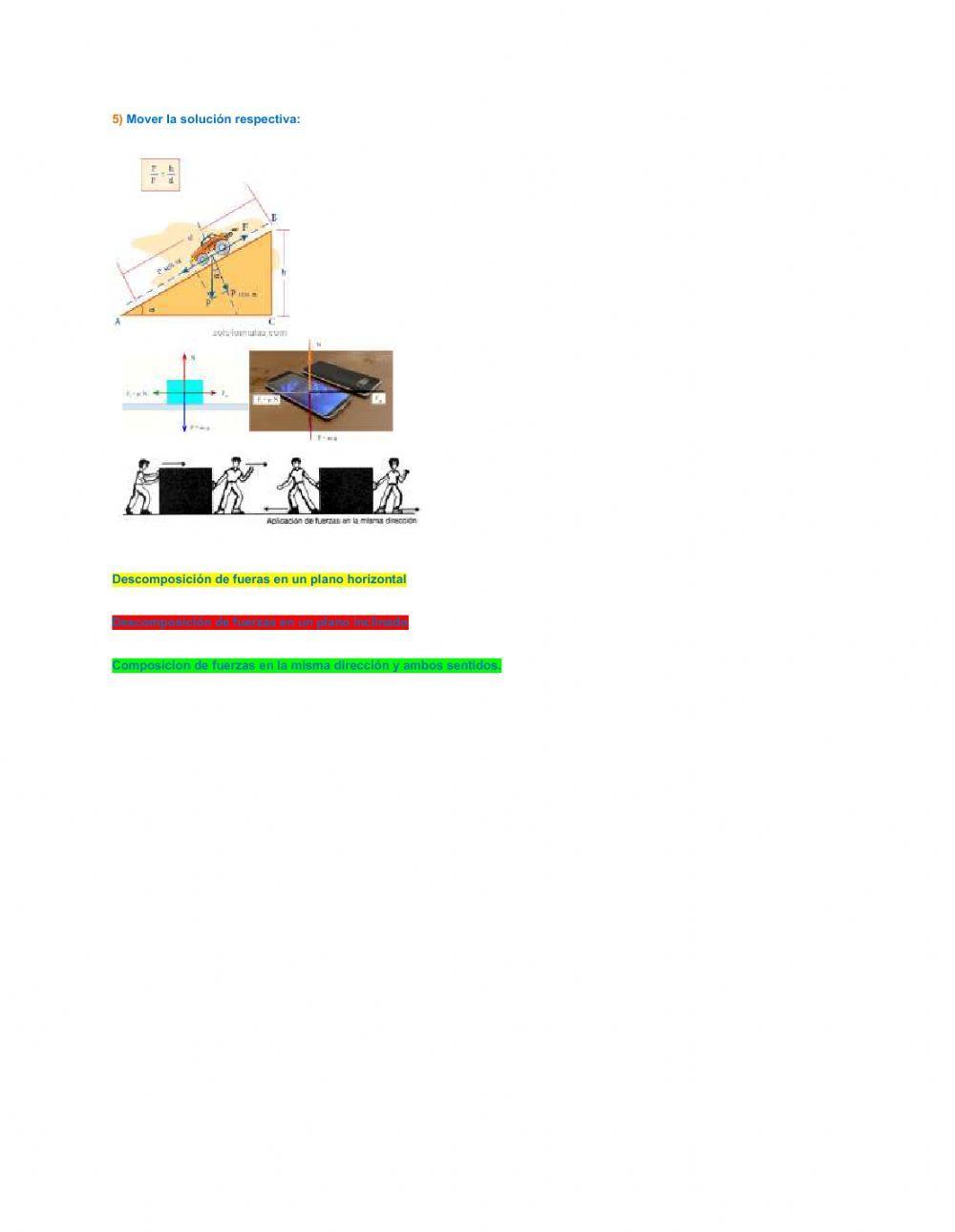 Composicion y descomposicion de fuerzas concurrentes