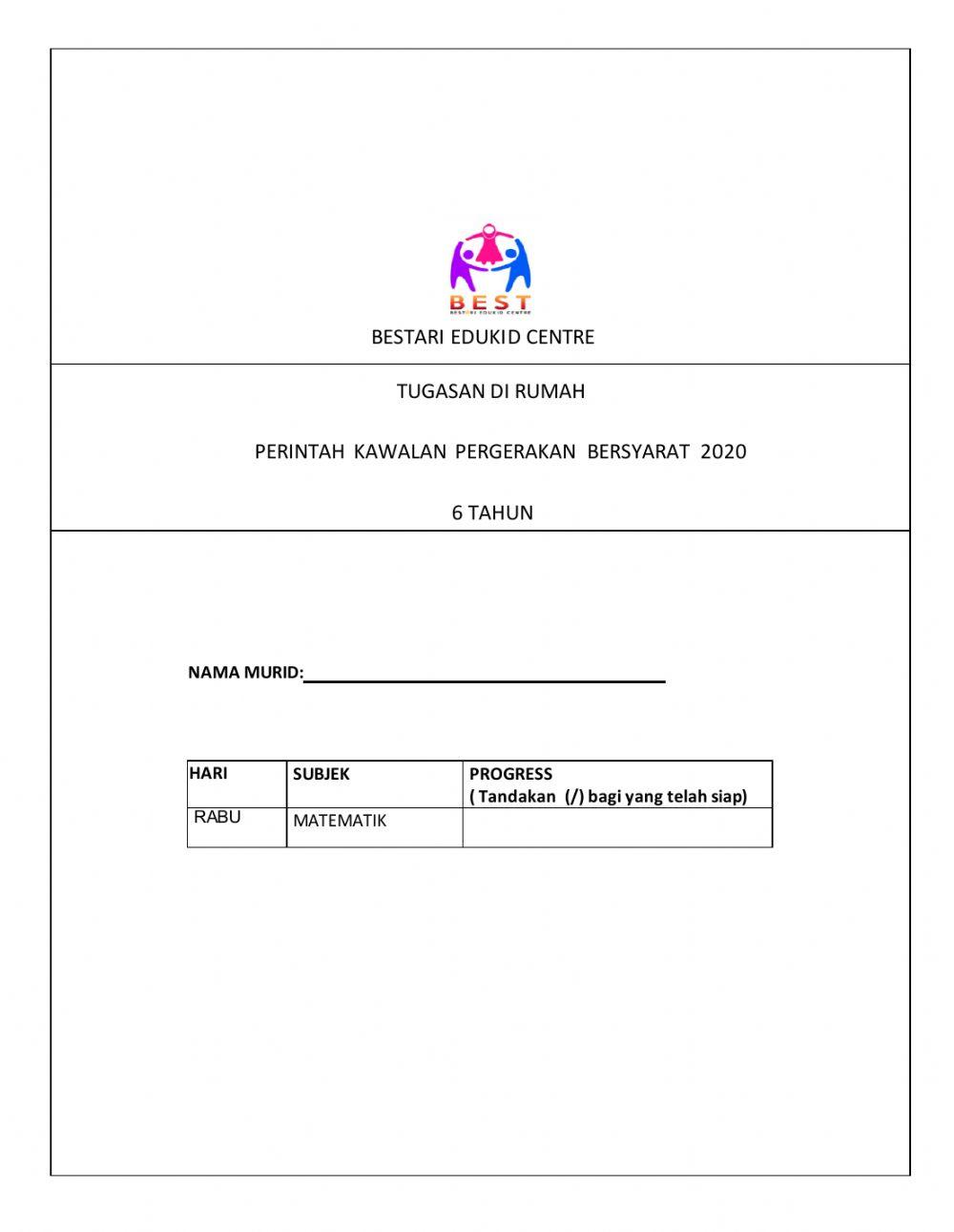 Tugasan pkpb math(6tahun) 16.12.2020