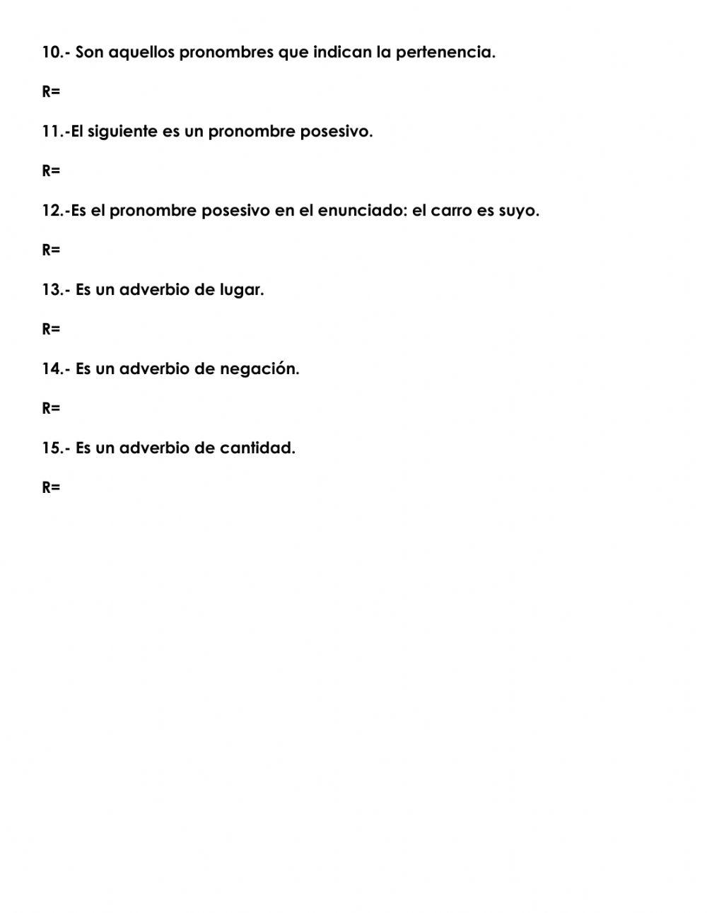 Examen de Español diciembre