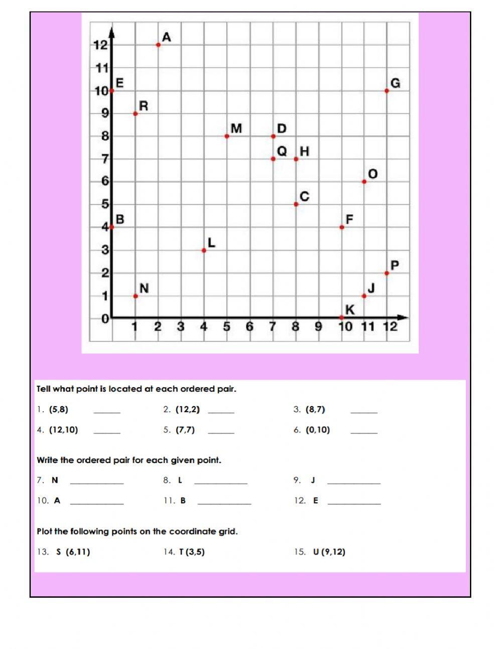 Coordinates-First Quadrant
