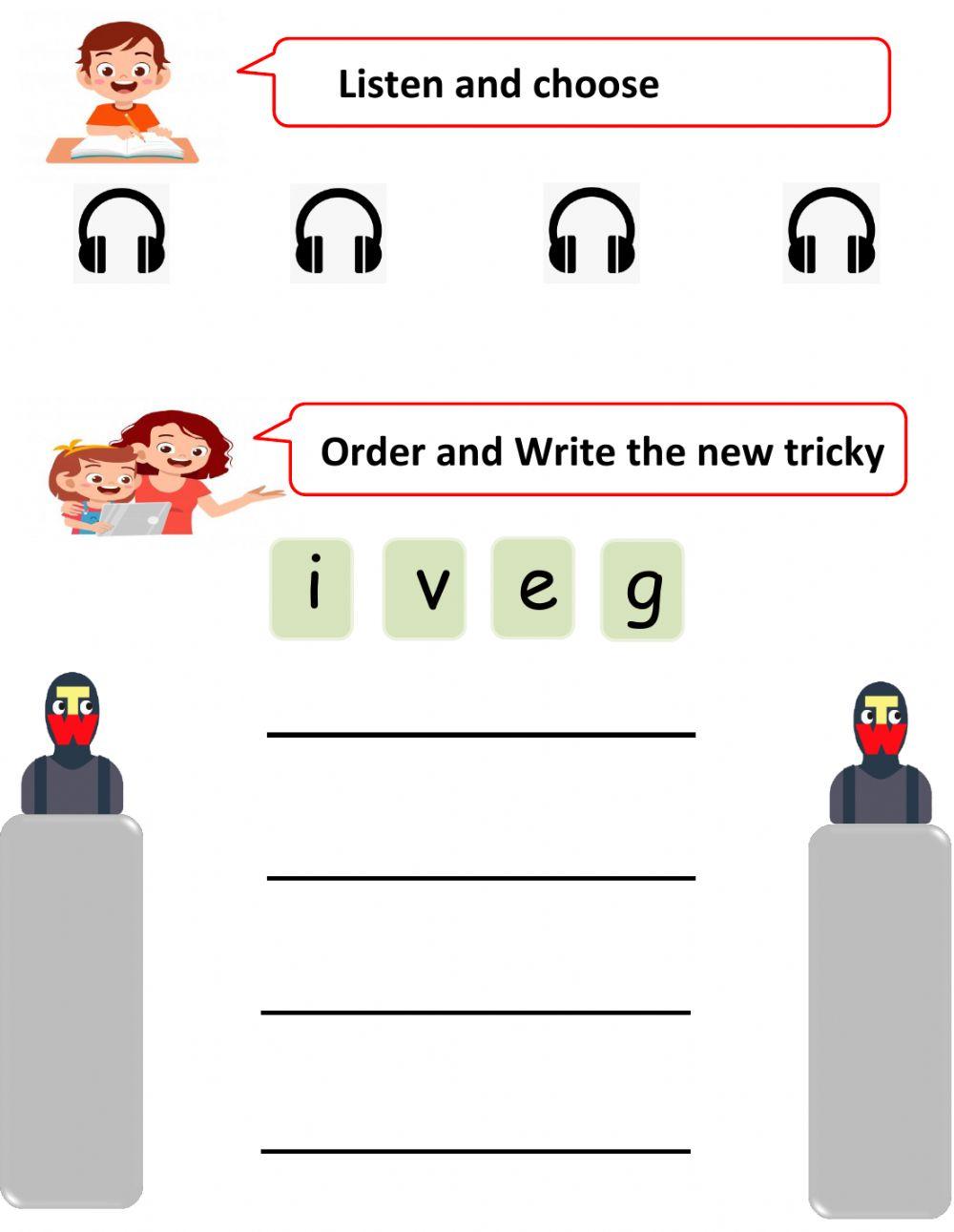 Tricky word give