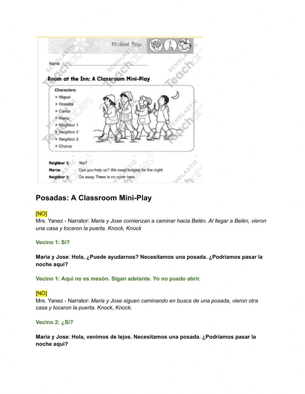 Las posadas script 4552220 myanez83 Live Worksheets