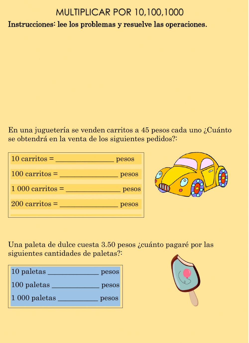 Multiplicación por 10,100,100