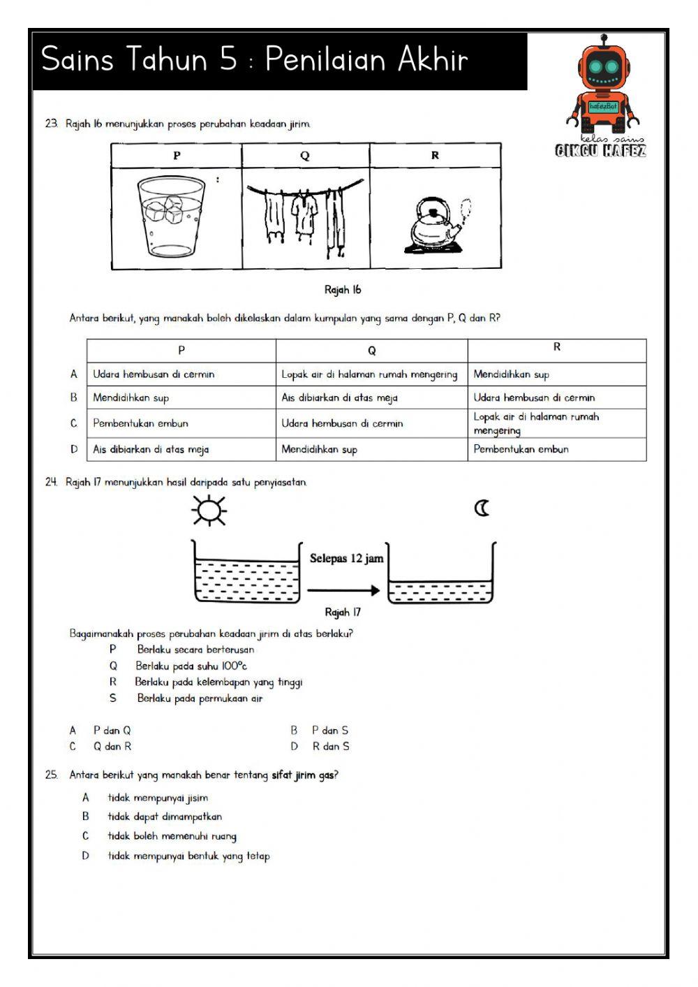 Penilaian Akhir Sains Tahun 5