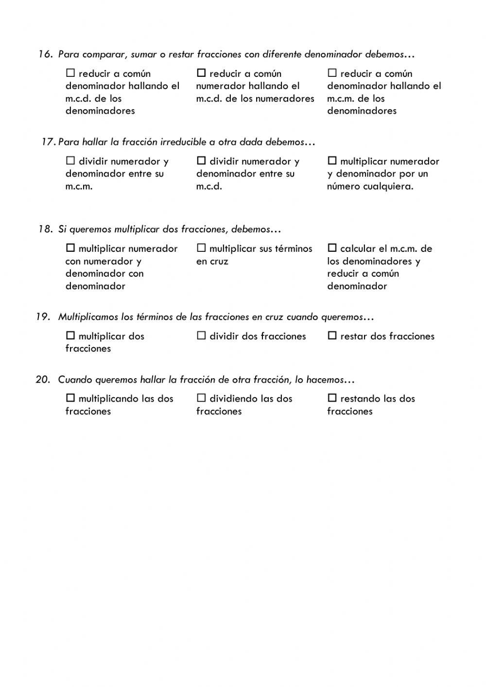 Fracciones (Conceptos)