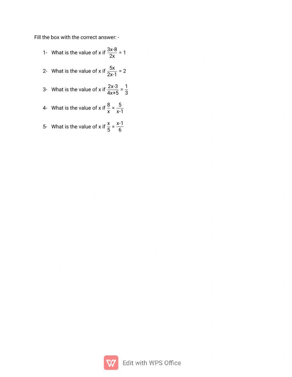 Linear equations