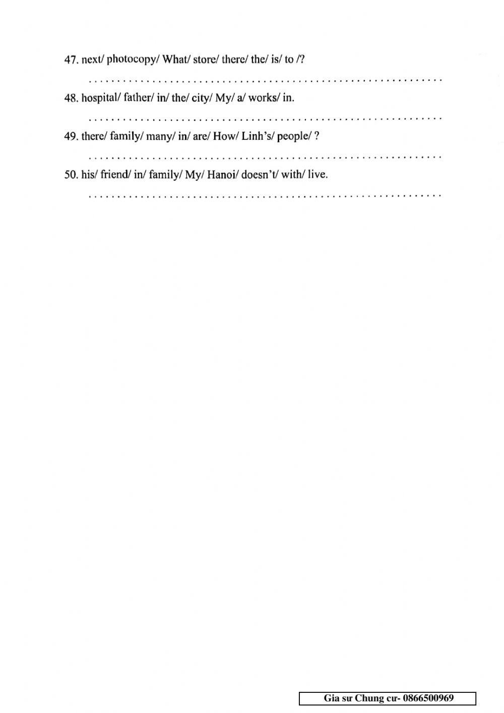 English 6 - Đề số 32