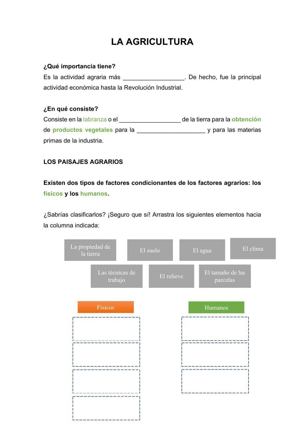 Actividades sector primario
