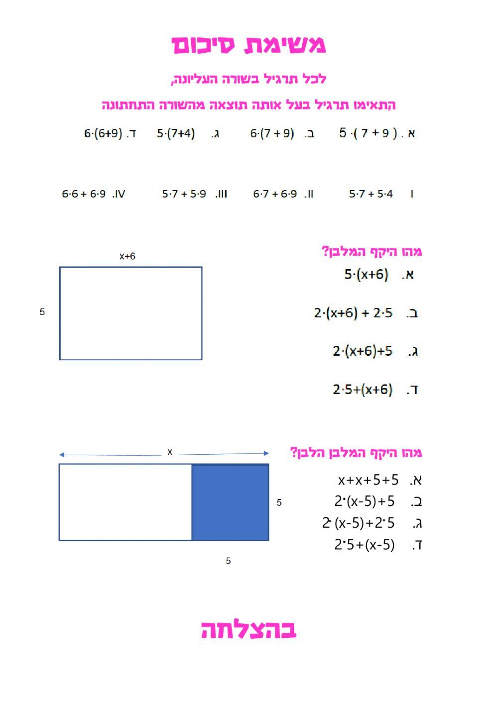 חוק הפילוג - היקף מלבן