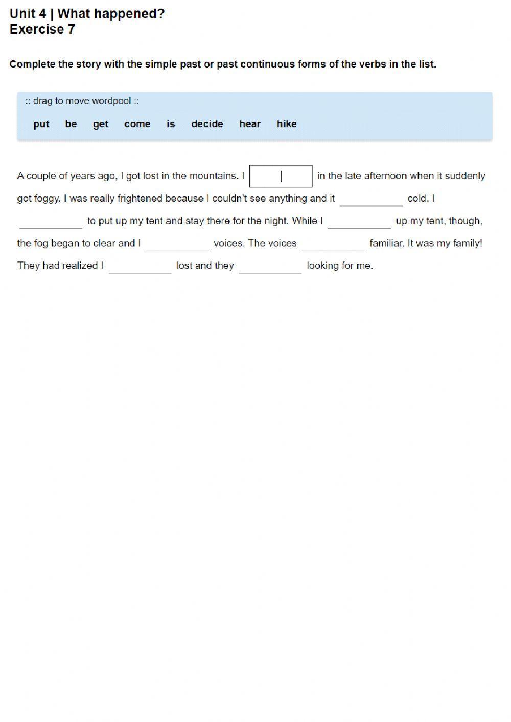 Past Simple and Continuous