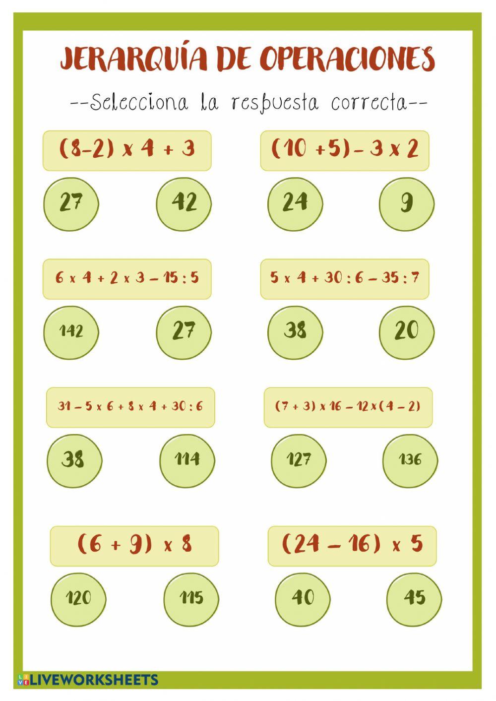 Jerarquia de operaciones