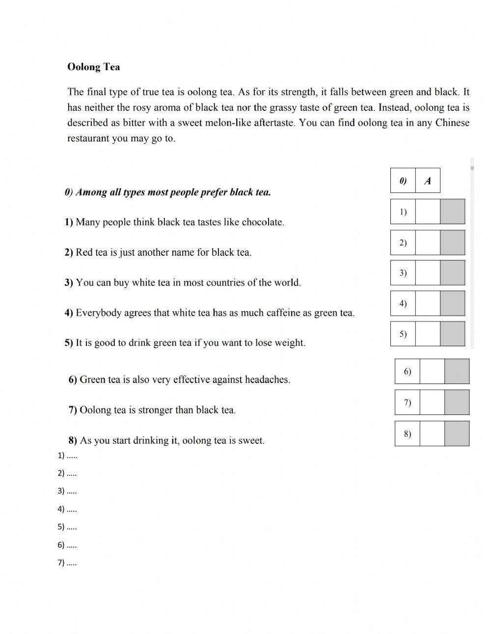Matura Leader B2 Module 1 Test