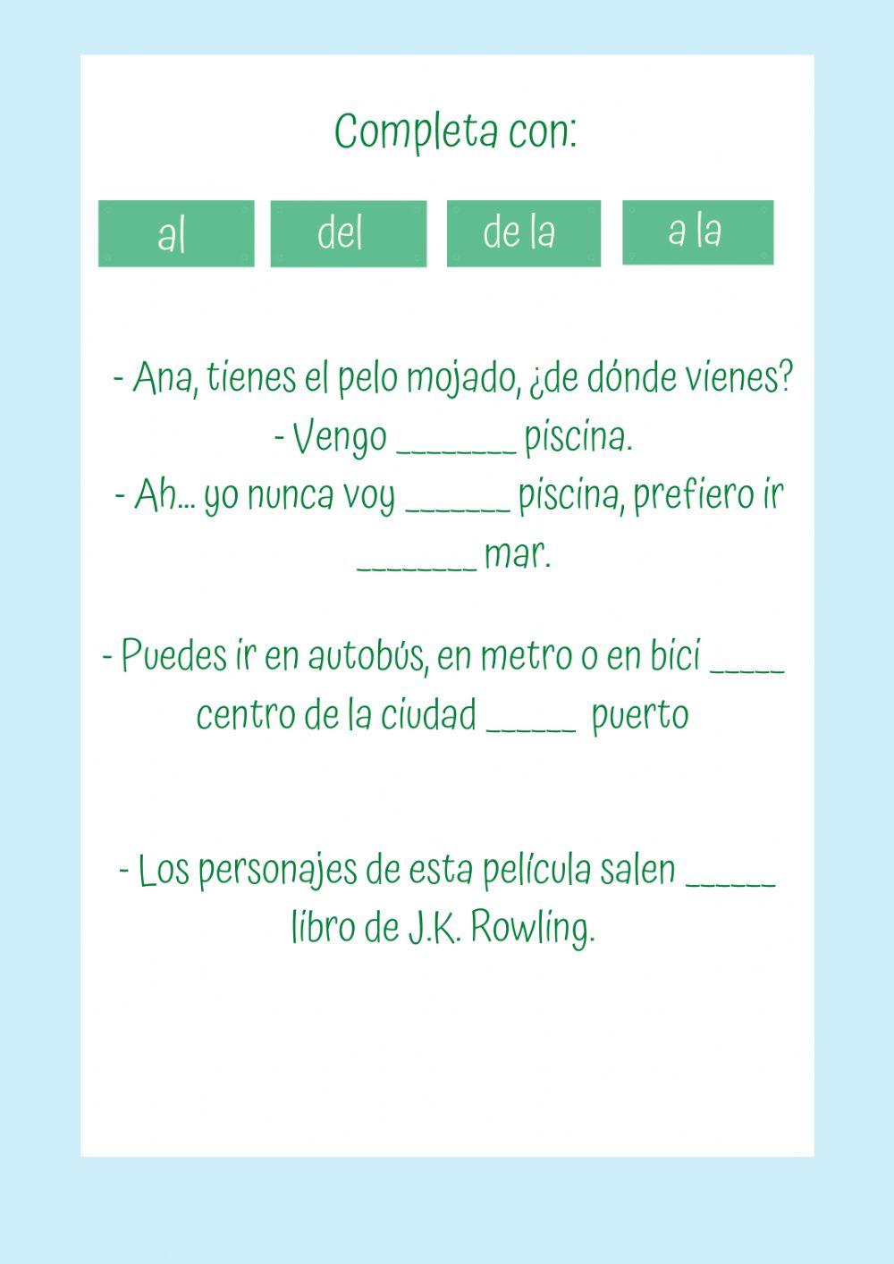 Preposiciones y verbos de movimiento