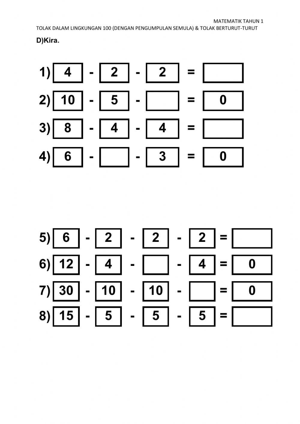 Tolak berturut turut