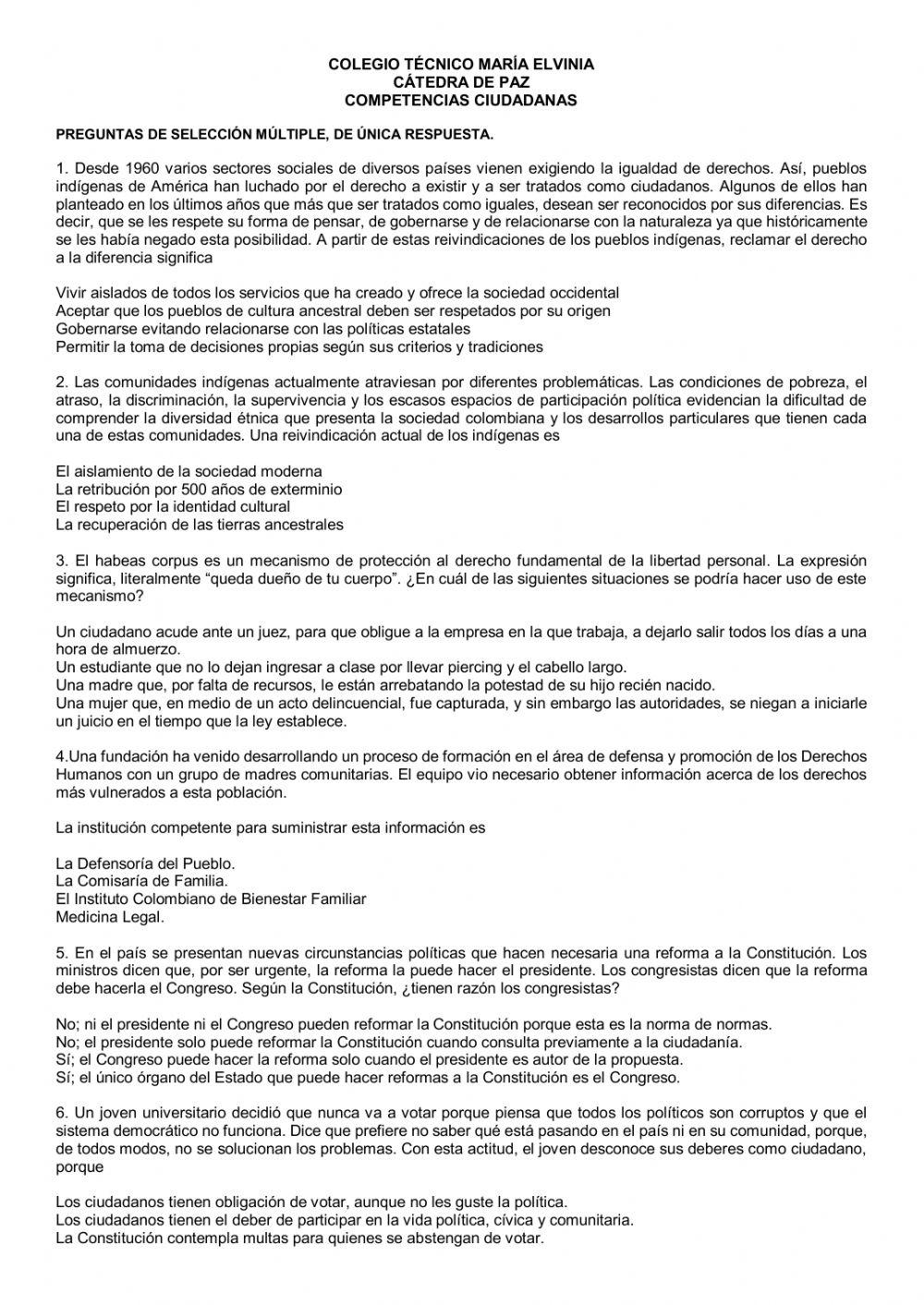 La ciudadanía y la participación