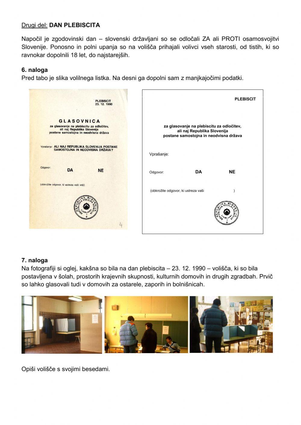 Delovni zvezek: Zbrali smo pogum. Moja dežela je naša država - Slovenija že 30 let