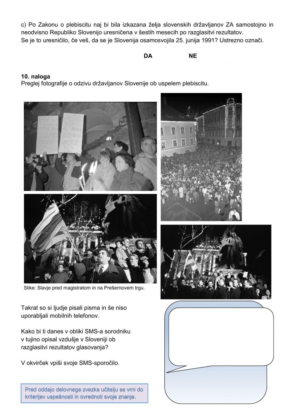 Delovni zvezek: Zbrali smo pogum. Moja dežela je naša država - Slovenija že 30 let