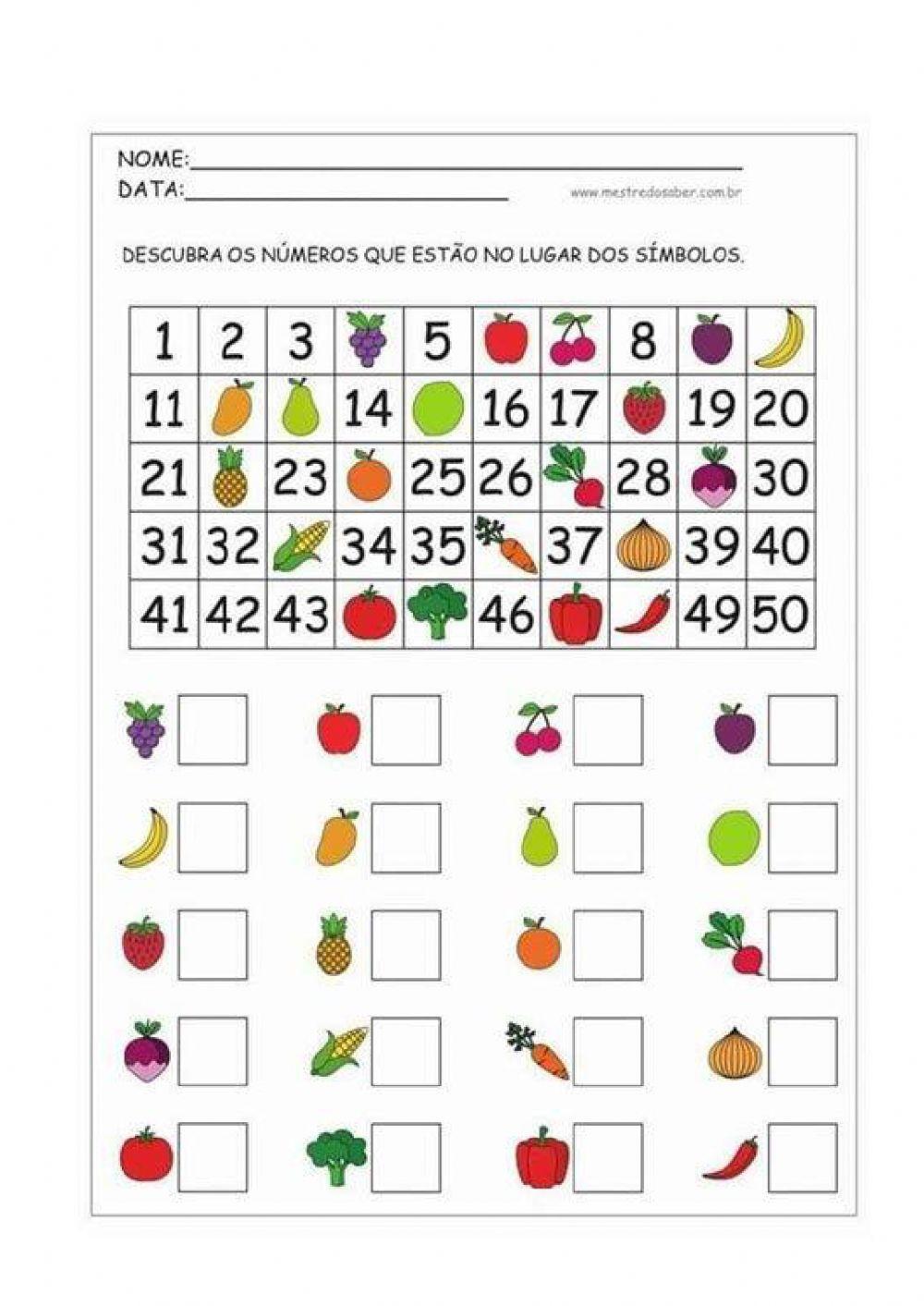 Los numeros del 1 al 50