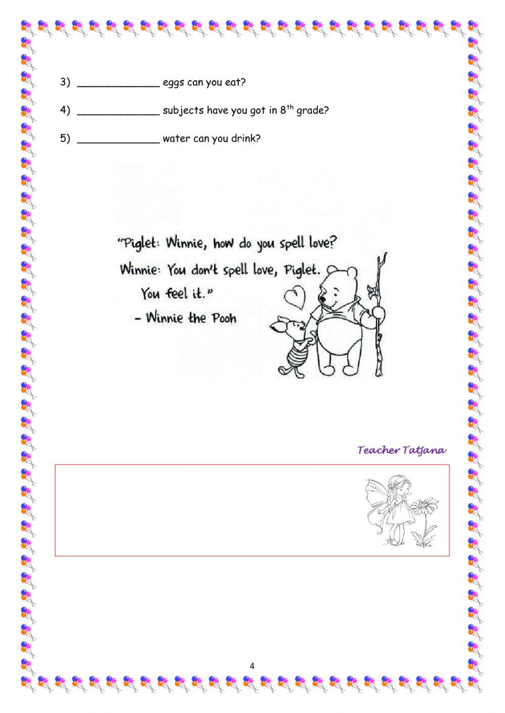 6th grade grammar test