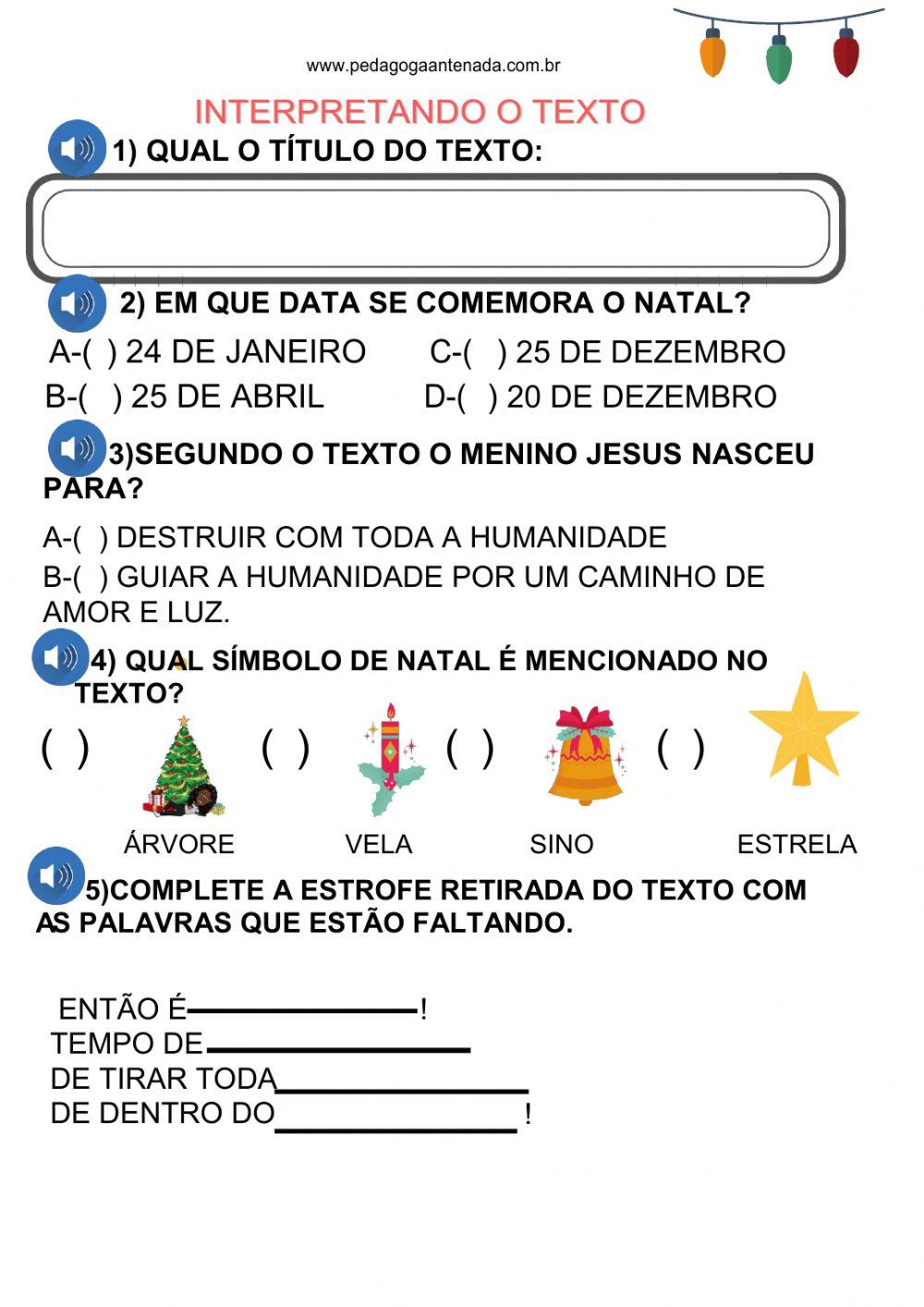 Atividade de Natal