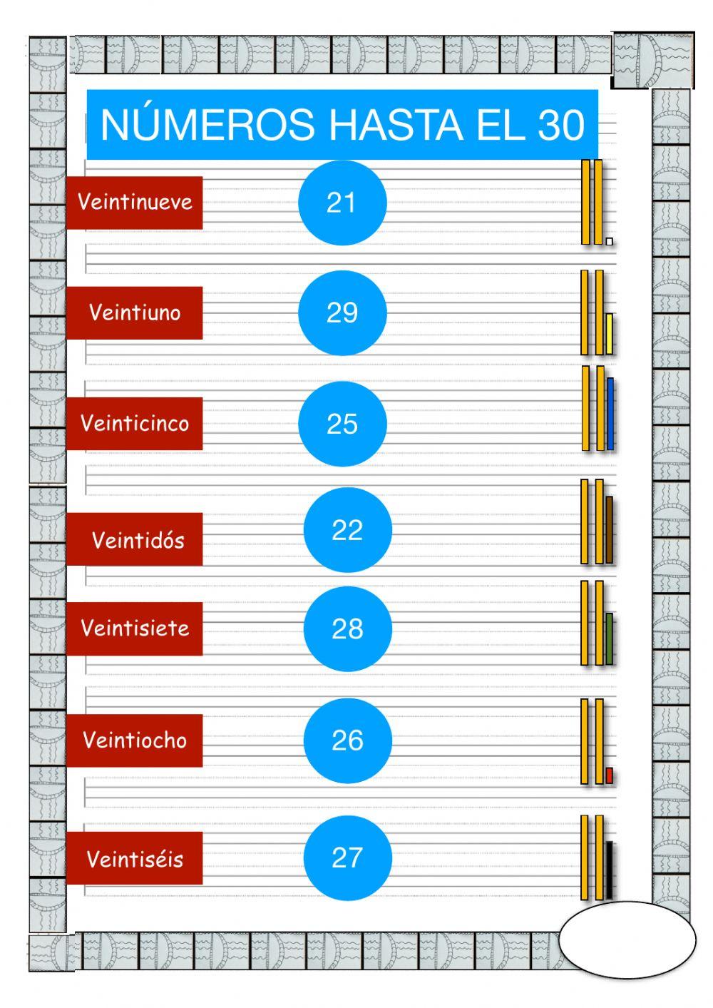 Números hasta el 30. 16-12-2020