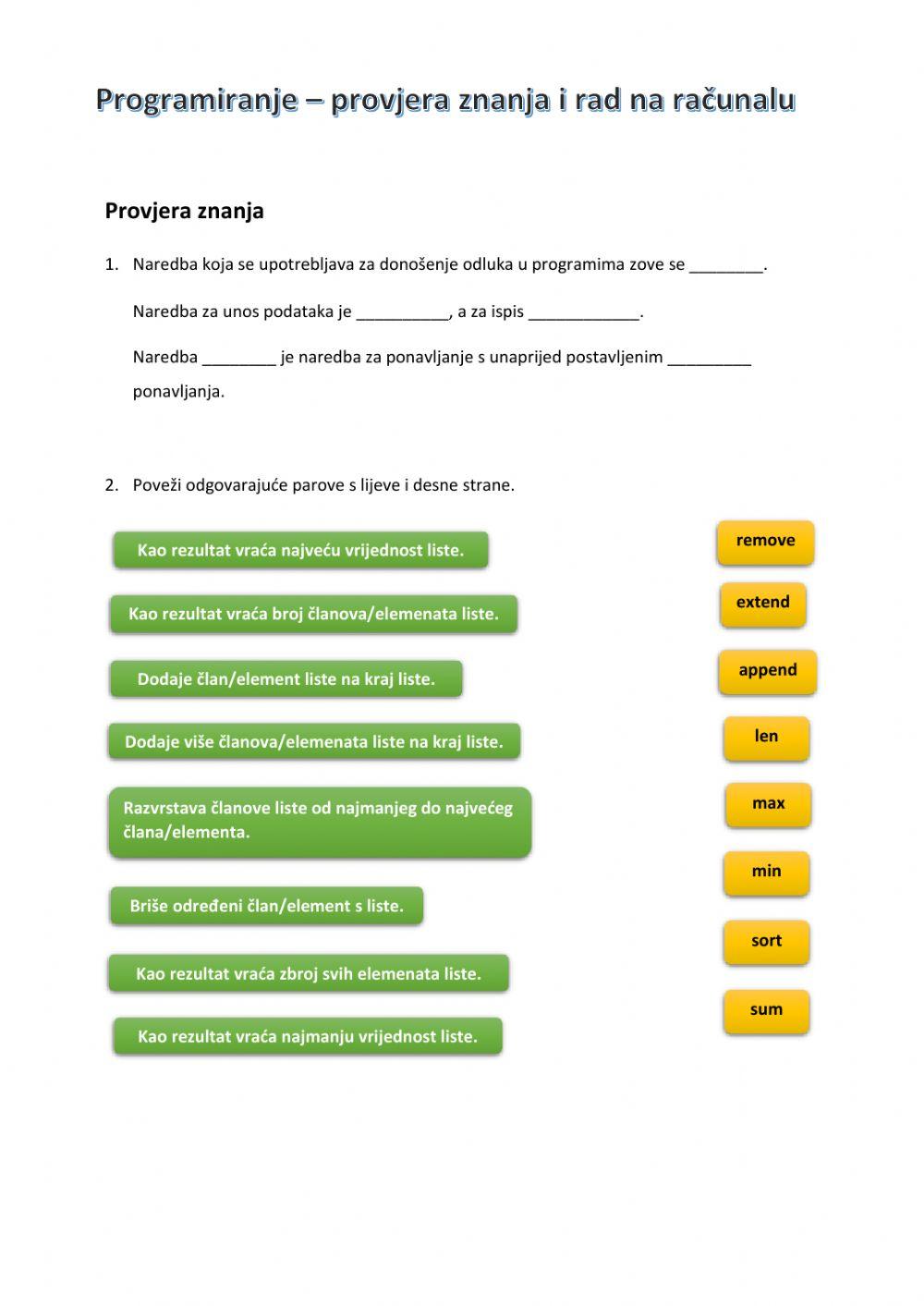 Python 8 - provjera znanja
