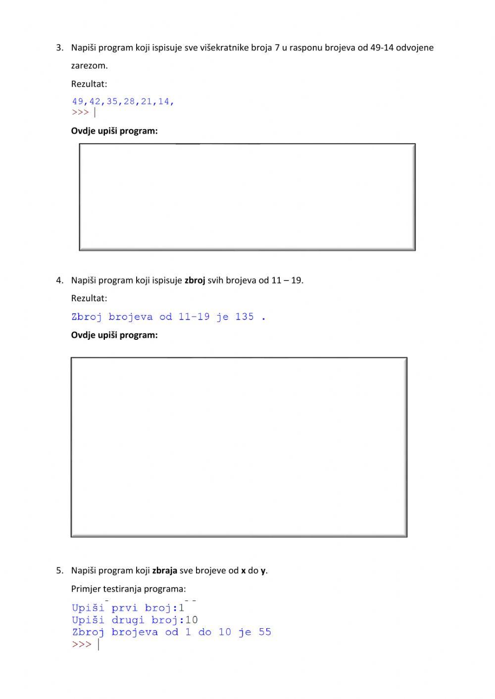 Python 8 - provjera znanja