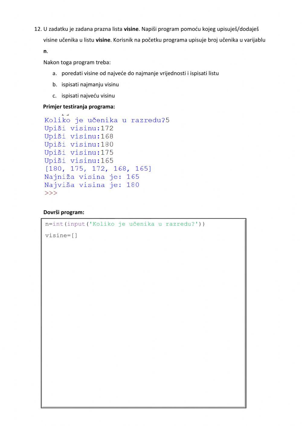 Python 8 - provjera znanja