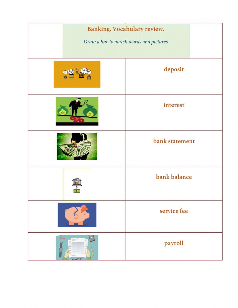 CLB 3 Banking vocabulary