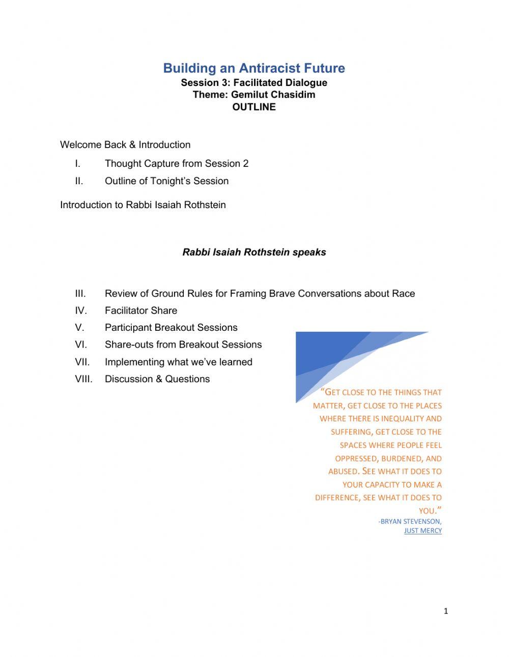 Racial Equity Training Session 3 Worksheet