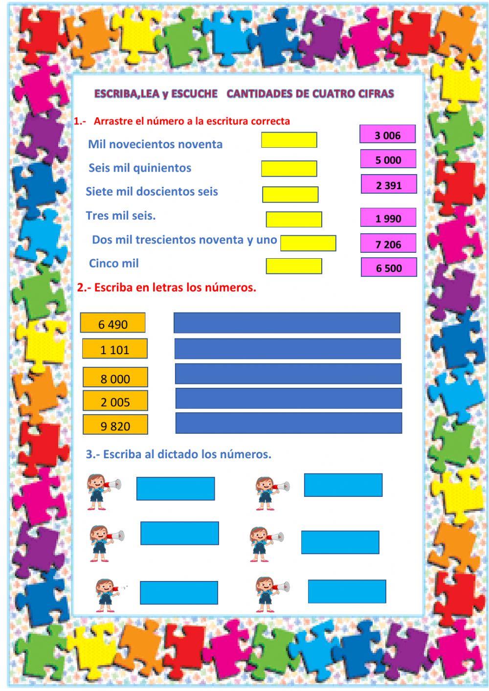 Números de cuatro cifras